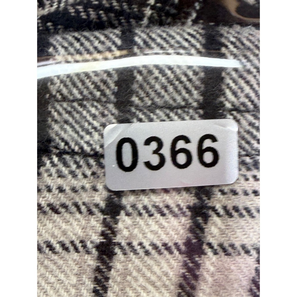 Jachs Mens XL Flannel Shirt Black White Plaid Long Sleeve Button Down Pockets - Picture 13 of 13